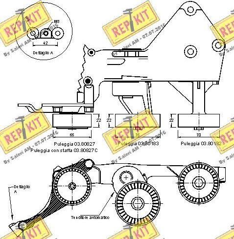 REPKIT RKT2546 - Ремъчен обтегач, пистов ремък vvparts.bg