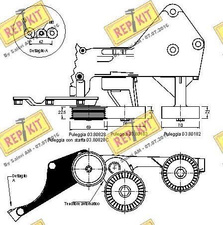 REPKIT RKT2547 - Ремъчен обтегач, пистов ремък vvparts.bg