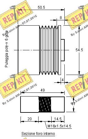 REPKIT RKT2561 - Ремъчна шайба, генератор vvparts.bg