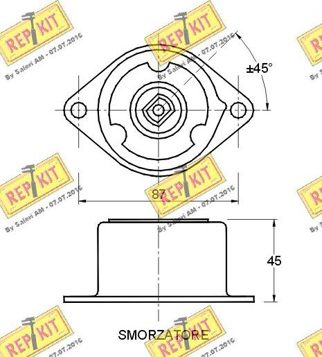 REPKIT RKT2563 - Ремъчен обтегач, пистов ремък vvparts.bg