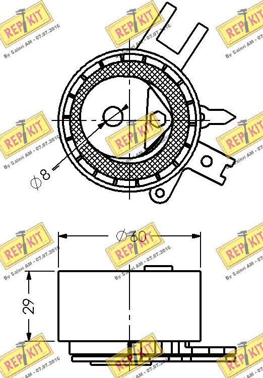 REPKIT RKT2505 - Обтяжна ролка, ангренаж vvparts.bg