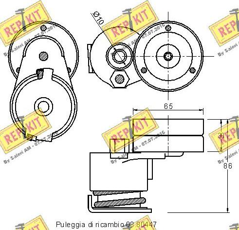 REPKIT RKT2535 - Ремъчен обтегач, пистов ремък vvparts.bg