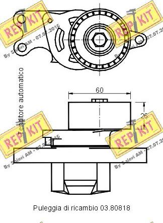 REPKIT RKT2533 - Ремъчен обтегач, пистов ремък vvparts.bg