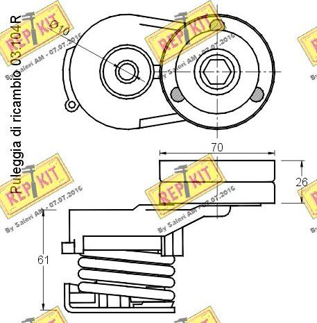 REPKIT RKT2532 - Ремъчен обтегач, пистов ремък vvparts.bg