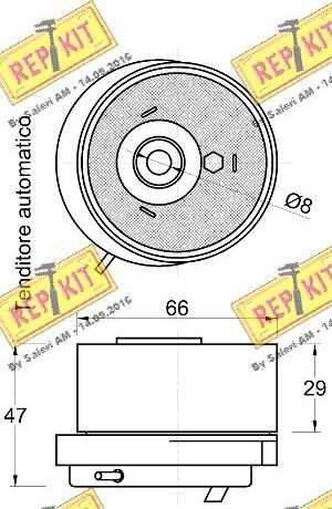 REPKIT RKT2529 - Обтяжна ролка, ангренаж vvparts.bg