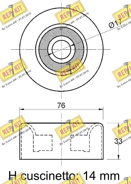 REPKIT RKT2575 - Паразитна / водеща ролка, пистов ремък vvparts.bg