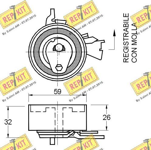 REPKIT RKT2576 - Обтяжна ролка, ангренаж vvparts.bg