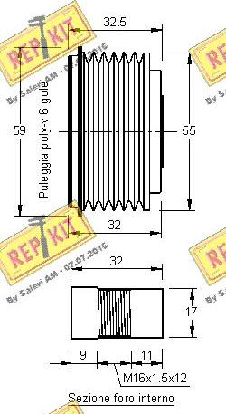 REPKIT RKT2695 - Ремъчна шайба, генератор vvparts.bg