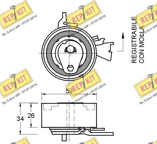 REPKIT RKT2693 - Обтяжна ролка, ангренаж vvparts.bg