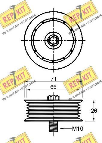 REPKIT RKT2642 - Паразитна / водеща ролка, пистов ремък vvparts.bg