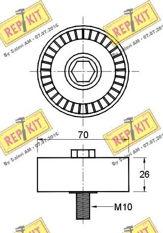 REPKIT RKT2666 - Паразитна / водеща ролка, пистов ремък vvparts.bg