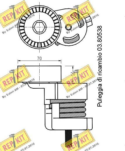 REPKIT RKT2661 - Ремъчен обтегач, пистов ремък vvparts.bg