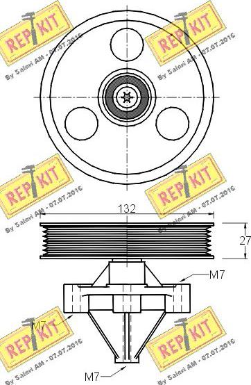 REPKIT RKT2619 - Паразитна / водеща ролка, пистов ремък vvparts.bg