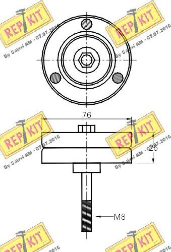 REPKIT RKT2614 - Паразитна / водеща ролка, пистов ремък vvparts.bg