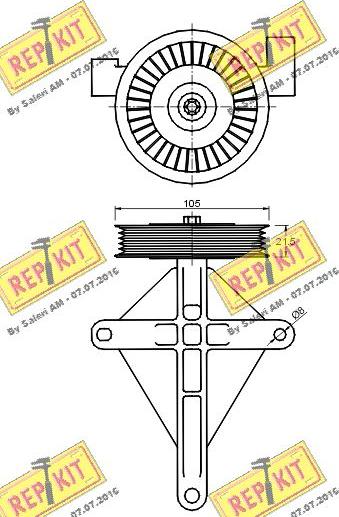 REPKIT RKT2689 - Паразитна / водеща ролка, пистов ремък vvparts.bg