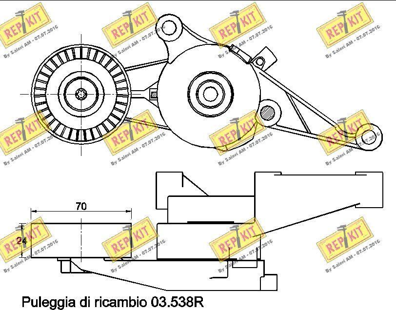 REPKIT RKT2632 - Ремъчен обтегач, пистов ремък vvparts.bg