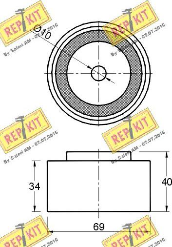 REPKIT RKT2625 - Паразитна / водеща ролка, зъбен ремък vvparts.bg