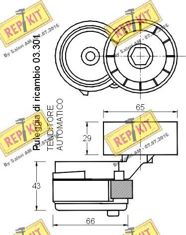 REPKIT RKT2676 - Ремъчен обтегач, пистов ремък vvparts.bg