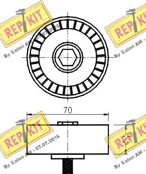 REPKIT RKT2050 - Паразитна / водеща ролка, пистов ремък vvparts.bg