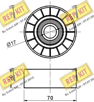 REPKIT RKT2051 - Паразитна / водеща ролка, пистов ремък vvparts.bg