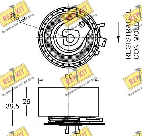 REPKIT RKT2084 - Обтяжна ролка, ангренаж vvparts.bg