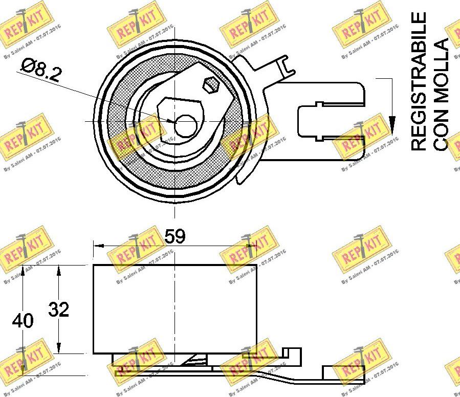 REPKIT RKT2191 - Обтяжна ролка, ангренаж vvparts.bg