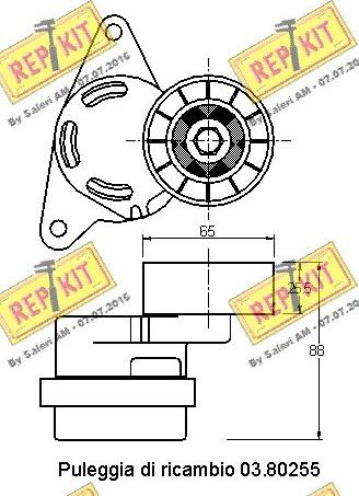 REPKIT RKT2158 - Ремъчен обтегач, пистов ремък vvparts.bg