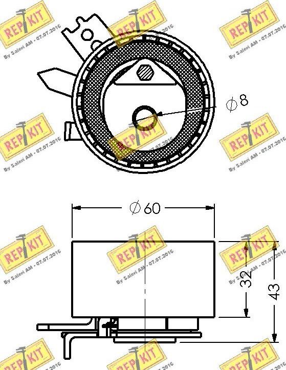 REPKIT RKT2164 - Обтяжна ролка, ангренаж vvparts.bg