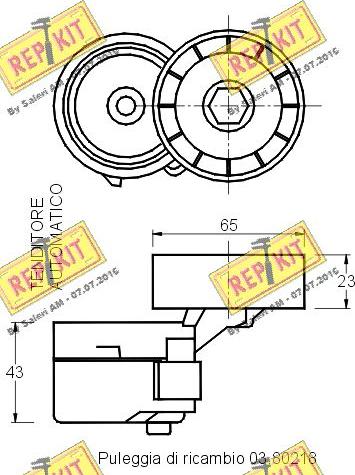 REPKIT RKT2105 - Ремъчен обтегач, пистов ремък vvparts.bg