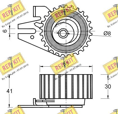 REPKIT RKT2101 - Обтяжна ролка, ангренаж vvparts.bg