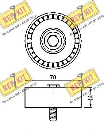 REPKIT RKT2103 - Паразитна / водеща ролка, пистов ремък vvparts.bg