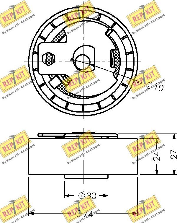 REPKIT RKT2107 - Обтяжна ролка, ангренаж vvparts.bg