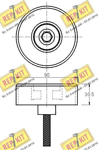 REPKIT RKT2180 - Паразитна / водеща ролка, пистов ремък vvparts.bg