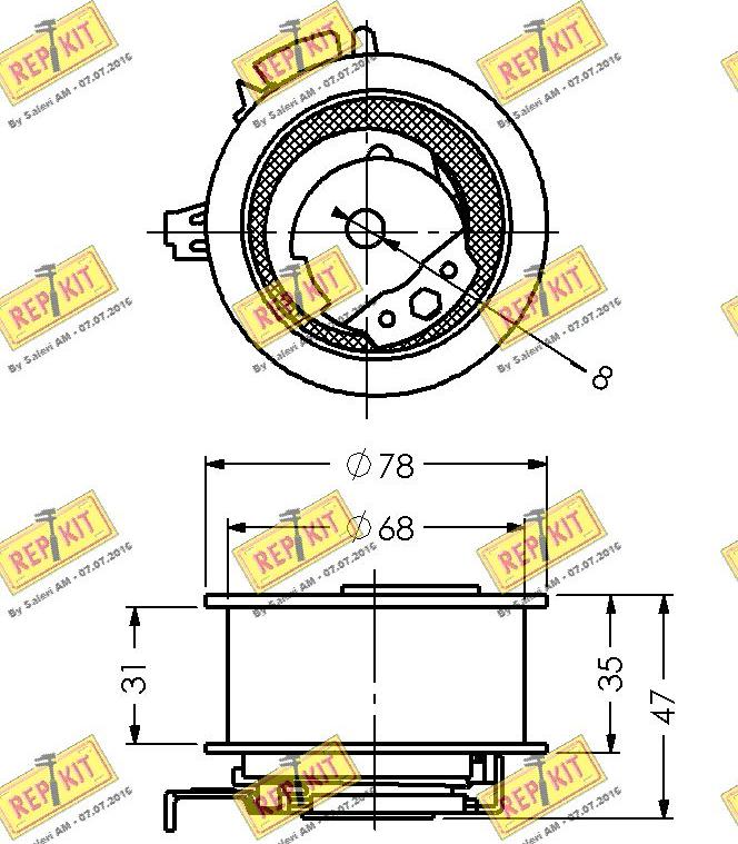 REPKIT RKT2139 - Обтяжна ролка, ангренаж vvparts.bg