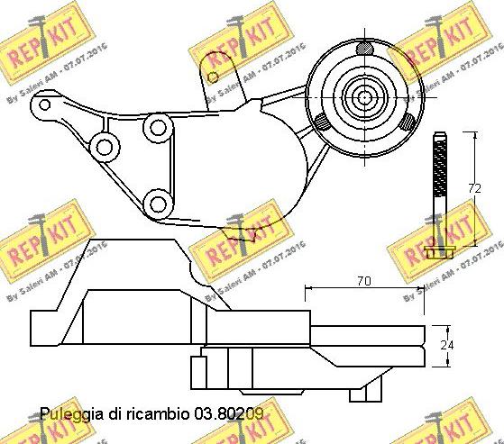 REPKIT RKT2130 - Ремъчен обтегач, пистов ремък vvparts.bg