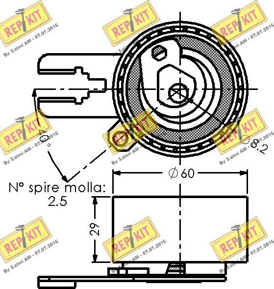 REPKIT RKT2179 - Обтяжна ролка, ангренаж vvparts.bg