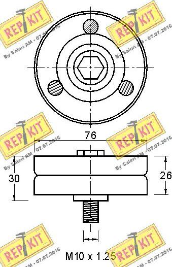 REPKIT RKT2174 - Паразитна / водеща ролка, пистов ремък vvparts.bg