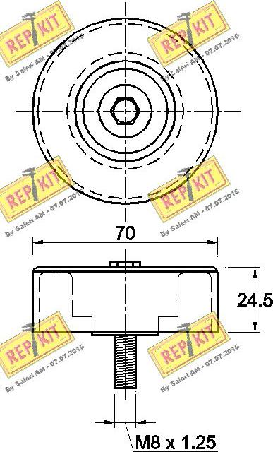 REPKIT RKT2171 - Паразитна / водеща ролка, пистов ремък vvparts.bg