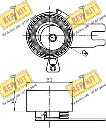 REPKIT RKT2891 - Обтяжна ролка, ангренаж vvparts.bg