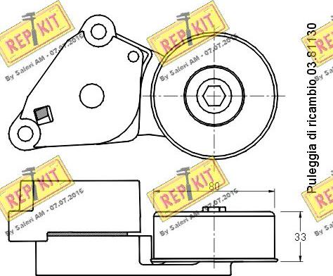 REPKIT RKT2845 - Ремъчен обтегач, пистов ремък vvparts.bg