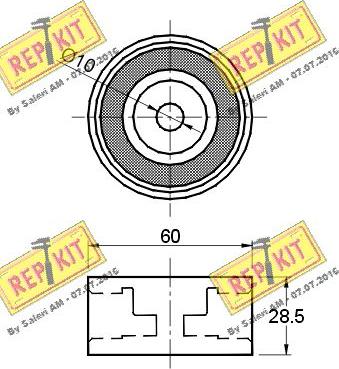 REPKIT RKT2841 - Паразитна / водеща ролка, зъбен ремък vvparts.bg