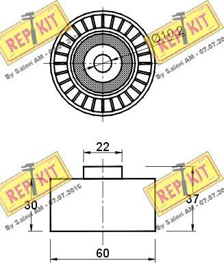 REPKIT RKT2854 - Паразитна / водеща ролка, зъбен ремък vvparts.bg