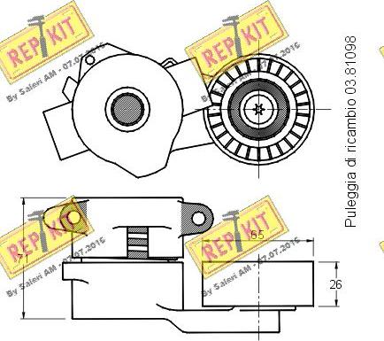 REPKIT RKT2800 - Ремъчен обтегач, пистов ремък vvparts.bg