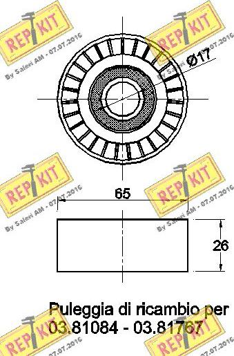 REPKIT RKT2814 - Паразитна / водеща ролка, пистов ремък vvparts.bg