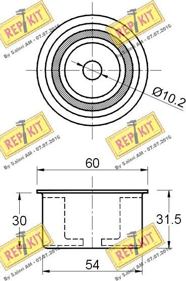 REPKIT RKT2889 - Паразитна / водеща ролка, зъбен ремък vvparts.bg