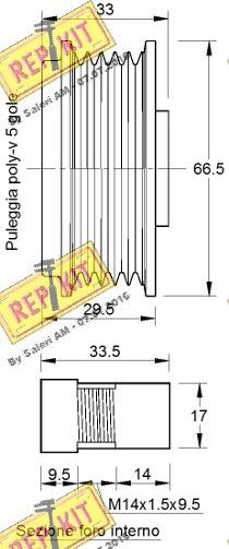 REPKIT RKT2881 - Ремъчна шайба, генератор vvparts.bg