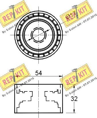 REPKIT RKT2835 - Паразитна / водеща ролка, пистов ремък vvparts.bg