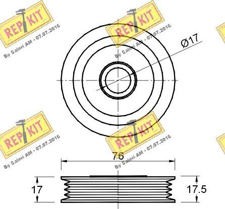 REPKIT RKT2825 - Паразитна / водеща ролка, пистов ремък vvparts.bg