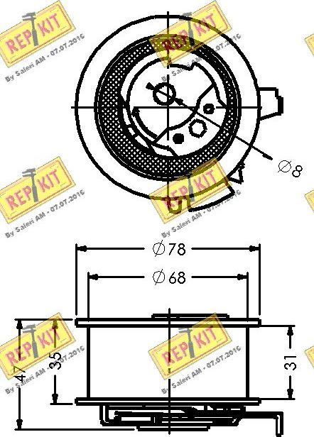 REPKIT RKT2396 - Обтяжна ролка, ангренаж vvparts.bg