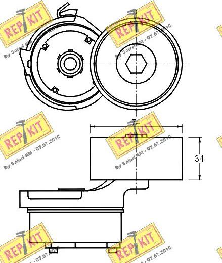 REPKIT RKT2342 - Ремъчен обтегач, пистов ремък vvparts.bg